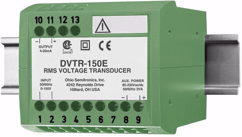 0-500 VAC Input Range 0-5 VDC Output Range 5 KHz 2K Output Load 20 Hz 24 VDC +/-10% CR Magnetics CR4850-500 3-Element 3-Wire Average RMS AC Voltage Transducer 