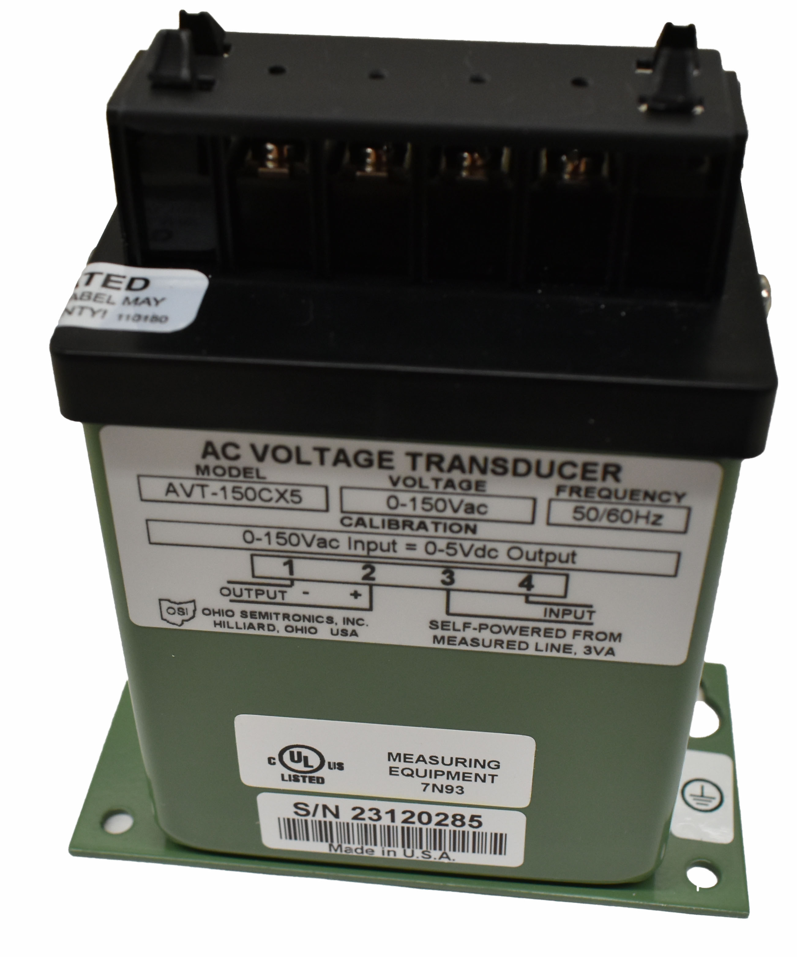 AVT Single-Phase AC Average Voltage Transducer